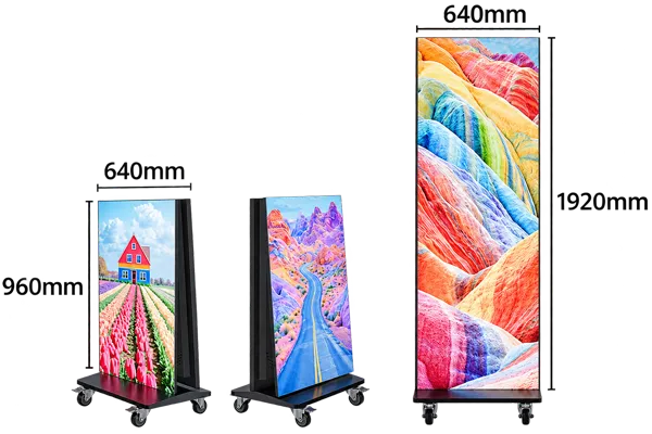 Foldable LED Poster Display Dimensions Foldable LED Poster Display Dimensions